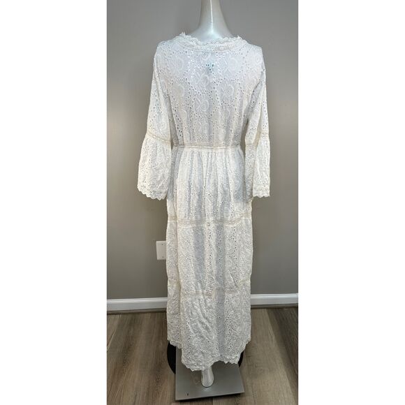 Melissa Odabash AVA WHITE KAFTAN Size S $340 - Picture 9 of 12